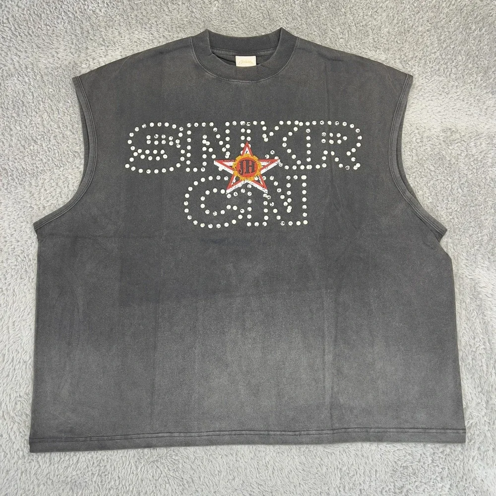 CHRISLV Shirt Mens L Gray Sleeveless Sneakercon Jeff Hamilton Graphic Streetwear
